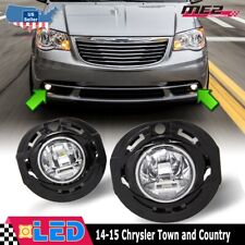 Fits 11-16 Town & Country Clear Lens PAIR Bumper Replacement LED Fog Lights picture