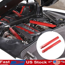 Aluminum Alloy Red Engine Shroud Side Decoration Cover For Corvette C8 20-23 US picture