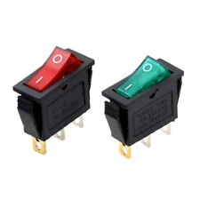 1x On/Off Large Rectangle Rocker Switch LED Lighted Car Dash Boat 3-Pin SPST 12V picture