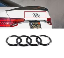 AUDI Rings Gloss Black Rear Trunk Lid Badge Logo Emblem for A1 A3 A4 S4 A5 S6 A6 picture