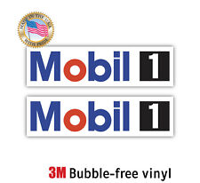 2X MOBIL 1 RACING OIL GAS RACING DECAL 3M STICKER MADE IN USA WINDOW CAR LAPTOP  picture