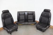 00-04 Ford Mustang Saleen S281 Leather OEM Seats Set (Midnight Black ZA) Tested picture