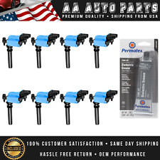 Set of 8 High Performance Ignition Coil + Tune Up Grease For Dodge 1500 UF378 picture
