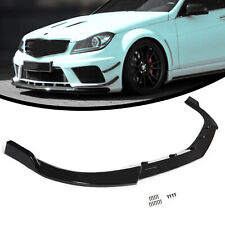 GLOSS BLACK FRONT BUMPER LIP FOR 08-14 MERCEDES BENZ C250 C300 W204 AMG SPORT picture