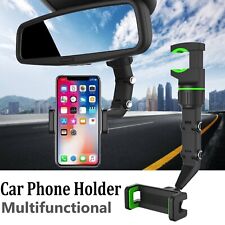Universal 360° Clip On Rear View Mobile Cell Phone Holder Car Mount Stand Cradle picture