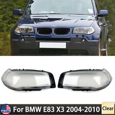 A Pair Clear Headlight Lens Headlamp Cover Shell For BMW E83 X3 2004-2010 LH+RH picture