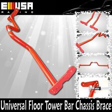 Universal Adjustable RED Interior Stabilizer Floor Bar Chassis Brace  picture
