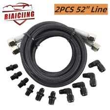 Transmission AN6 52'' Nylon Braided Cooler Hose Line Fitting TH350 700R4 TH400 picture
