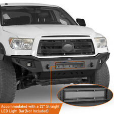 For Toyota Tundra 2007-2013 Sturdy Steel Full Width Front Bumper w/Led Light picture