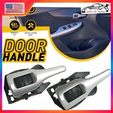 2Pcs Inside Handle Door Left Silver Right For 2009-2015 Toyota Corolla Matrix picture