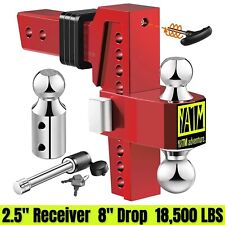 YATM Trailer Hitch Fits 2.5 Inch Receiver, 8 Inch Adjustable Drop Hitch,18500LBS picture