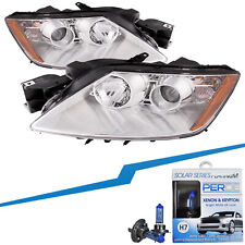 PERDE Chrome Projector Headlight Set For 07-11 Mazda CX-7 Halogen Models picture