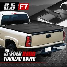For 88-01 Chevy/GMC C/K Truck 6.5Ft Short Bed Hard Solid Tri-Fold Tonneau Cover picture