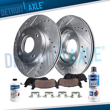 258mm Front Drilled Brake Rotors + Brake Pads for 2011 - 2018 2019 Ford Fiesta picture