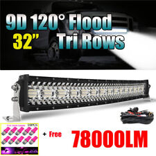 TRI-Row 32inch 1800W Curved LED Light Bar Combo Truck Offroad VS 30