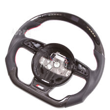 For Audi S3 S4 S5 RS3 RS4 RS5 RS6 RS7 Carbon Fiber Flat Sport Led Steering Wheel picture