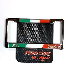 ITALIA flag Domed Steel License Plate Frame -US Size- Italy, Italian, Rome picture