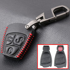 Leather Car Key Fob Case Cover For Mercedes-Benz C R CL GL SL CLK SLK Key Ring picture
