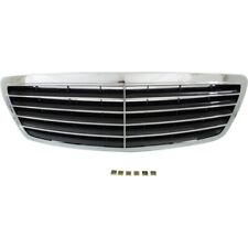 For Mercedes-Benz S430/S500/S55 AMG/S600 Grille 2003-2006 Chrome/Black Plastic picture