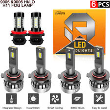 For 2005-2009 2010 Honda Odyssey 6x 6000K LED Headlights Fog Light Upgrade Bulbs picture