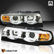 Fits 1995-2001 BMW E38 7-Series 740i 750iL LED Halo Projector Headlights Lamps picture