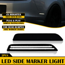 2 PCS White Smoked LED Rear Bumper Side Marker Lights For 2010-2014 Ford Mustang picture