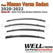 Wellvisors For Nissan Versa Sedan 20-24 Window Visors Deflector Guard Black Trim picture
