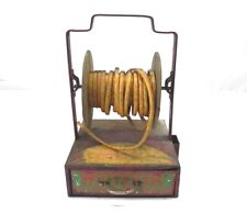VINTAGE 1930'S WHITAKER AUTOMOTIVE CABLES REEL W/WIRE SERVICE STATION DISPLAY  picture