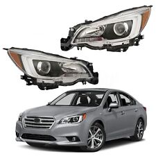 Pair For 2015-2017 Subaru Legacy Outback Halogen Headlight Black Interior W/Bulb picture