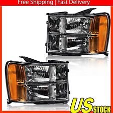 Fit For GMC Sierra 1500 2500HD 3500HD 2007-2013 Headlights Clear Headlamps Light picture