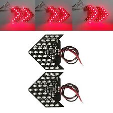 2x Red 27 LED Car Rear View Side Mirror Sequential Arrow Panel Turn Signal Light picture