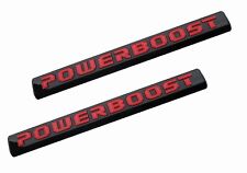 2x POWERBOOST 3D Latter Emblem Left Door Badge for  2019-2023 F-150 Black Red picture