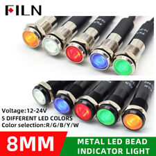 5Pcs LED 8MM(5/16'' )12V 24V Metal Indicator Light Pilot Lights Signal Lamp picture