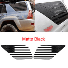 Pair Black Rear Window Decals USA Flag Stickers Pre-cut For 03-09 Toyota 4Runner picture