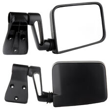 Pair Black Manual Right +Left Side View Door Mirrors For 97-02 Jeep Wrangler TJ picture