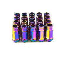 NNR Steel Extended Wheel Lug Nuts Open Ended Neo Chrome 49mm 12x1.5 20pcs picture