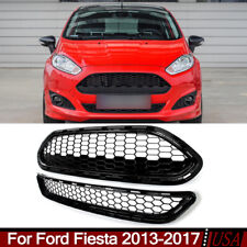 For Ford Fiesta 2013-17 Honeycomb ST Style Front Upper Lower Grille Gloss Black picture