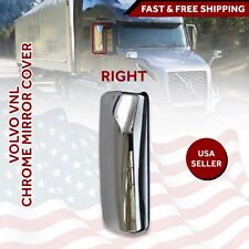 Volvo VNL Mirror Cover Chrome Curved W CB Hole Adhesive Right Side 2004 2018 picture
