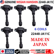 GENUINE NISSAN x6 Ignition Coils For 2007-2017 Nissan & Infiniti V6, 22448-JA11C picture