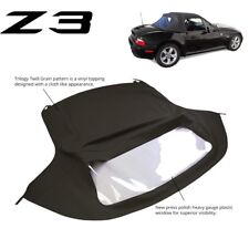BMW Z3 1996-2002 Convertible Soft Top Replacement & Plastic window Black Twill picture