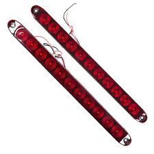 New 2PCS 16inch 11 LED Red Trailer Light Bar Waterproof Turn Signal Light Tail picture