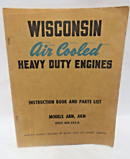 Wisconsin Air Cooled Heavy Duty Engine Model ABN & AKN Instruction Book  #MM253A picture