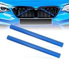 2X Blue Car Front V Brace Grill Trim Strips Cover for BMW 1 2 3 4 Series F20 F30 picture