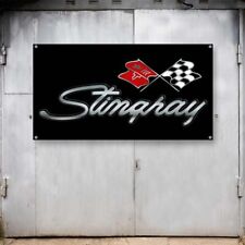 Stingray Classic Corvette Banner Mancave Muscle Car Sign 4x2 foot picture