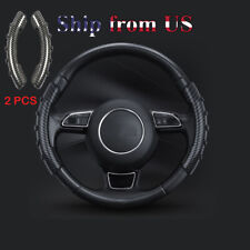 Carbon Fiber Non-Slip Steering Wheel Grip Booster Cover Fit Universal Car Truck picture