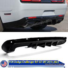 Rear Diffuser Lip Spoiler For 15-Up Dodge Challenger SRT R/T Painted Rock Style picture