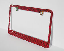 7 Rows RED Color Bling Crystal Rhinestone METAL License Plate Frame picture