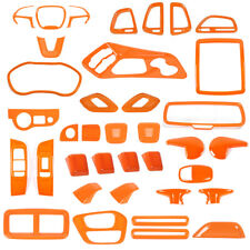Orange Full Set Kit Interior Cover Trim Accessories for Dodge Challenger 2015+ picture