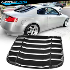 Fits 03-07 Infiniti G35 Coupe Rear Window Louver Sun Shade Cover Gloss Black ABS picture
