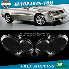 For Mercedes CLK C209 W209 2005-2009 Headlight Lens Replacement Cover Left+Right picture